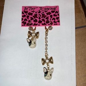 Betsey Johnson mix match dog earrings